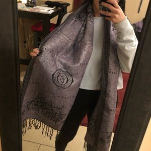 Rage Nation pashmina metallic purple and black
